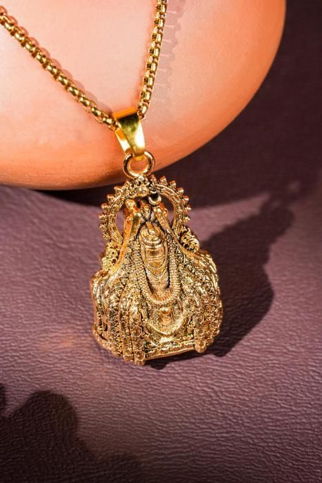 Gold-Plated Lord Shiva Shivling Mahadev Pendant Chain - Get 2 For The Price Of 1 (Har Har Mahadev)🙏