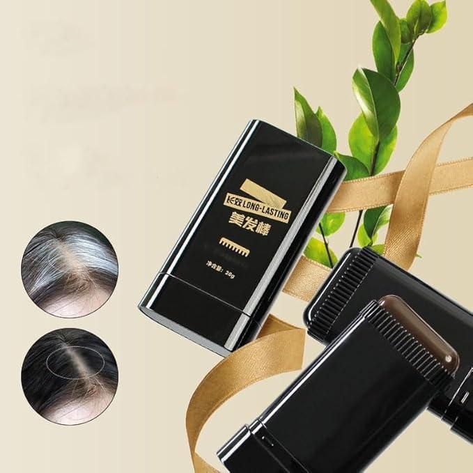 2 in 1 Imported Hair & Beard Dye Stick with Comb, Quick Gray Coverage, Long Lasting Hair Coloring Stick