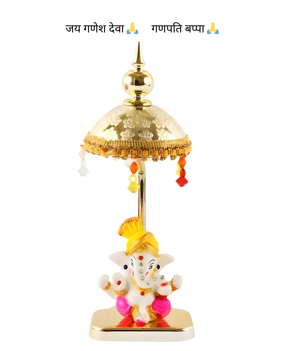 Exquisite Marble Lord Ganeshs with Umbrella - Diwali Special - Get 2 For The Price Of 1 🙏