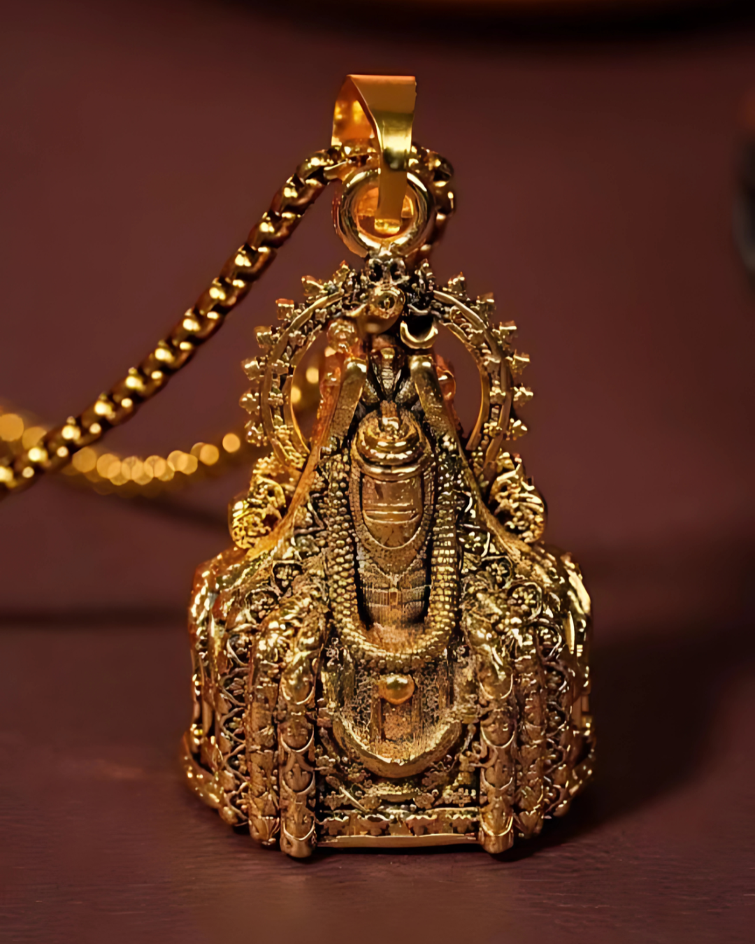Gold-Plated Lord Shiva Shivling Mahadev Pendant Chain - Get 2 For The Price Of 1 (Har Har Mahadev)🙏