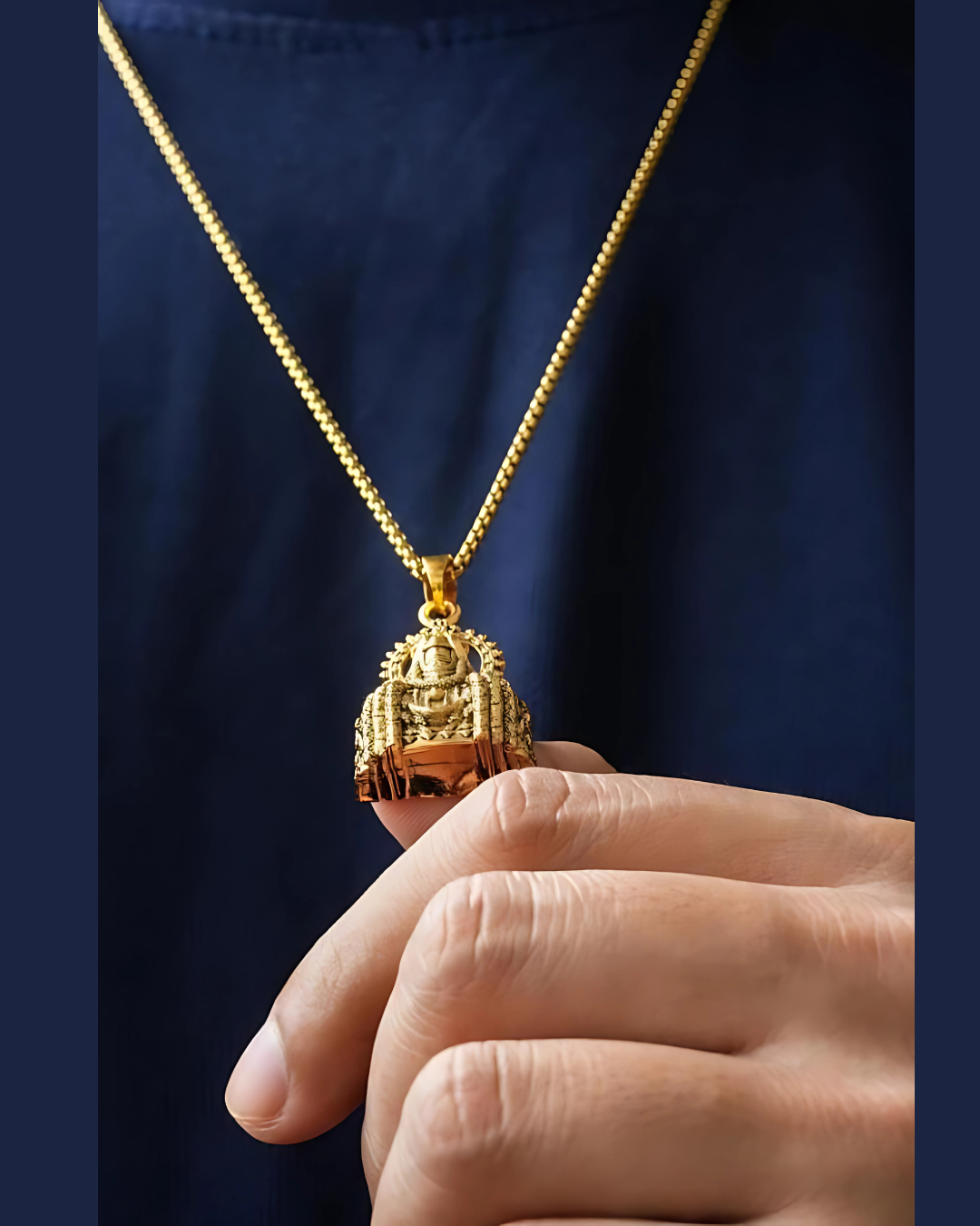 Gold-Plated Lord Shiva Shivling Mahadev Pendant Chain - Get 2 For The Price Of 1 (Har Har Mahadev)🙏