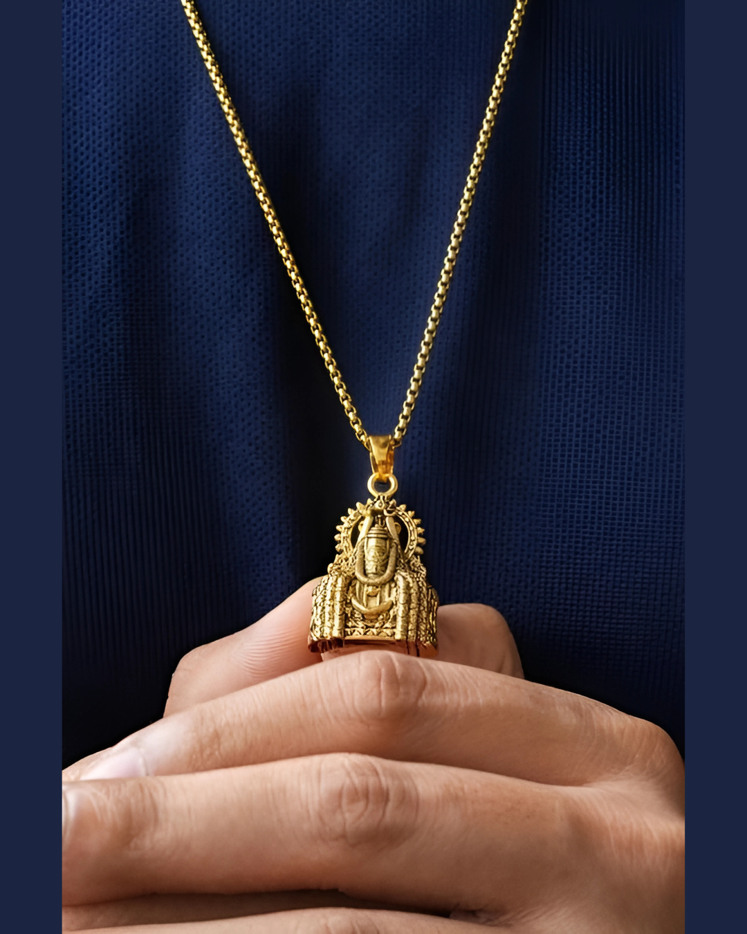 Gold-Plated Lord Shiva Shivling Mahadev Pendant Chain - Get 2 For The Price Of 1 (Har Har Mahadev)🙏